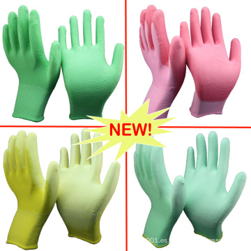 NMSAFETY PPE products diferentes colores pu sumergir guantes de trabajo